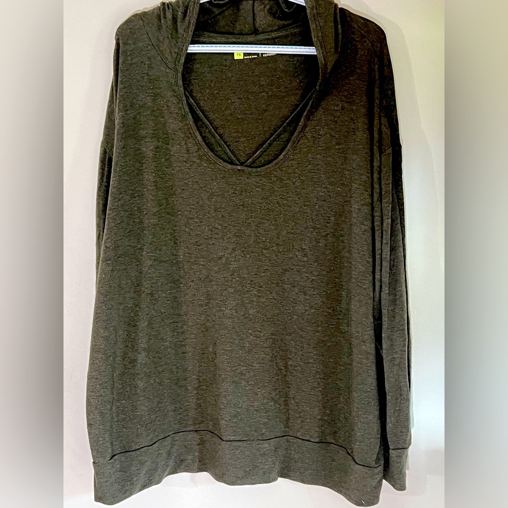 Lightweight, olive green, Yoga hoodie
